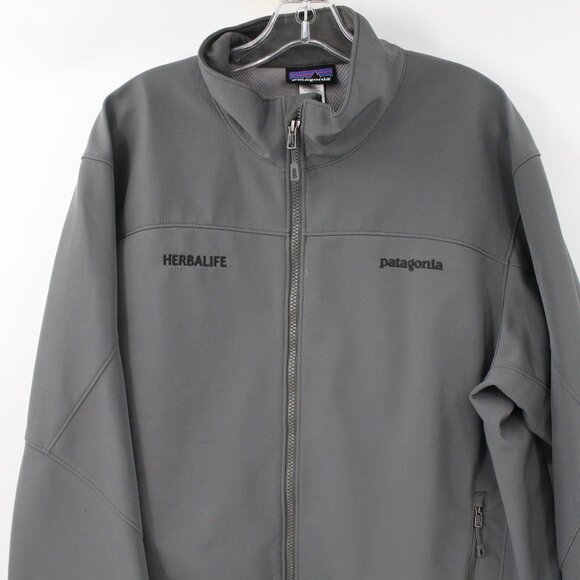 PATAGONIA jacket Men's XL softshell windbreaker full zip gray pockets - Picture 2 of 16